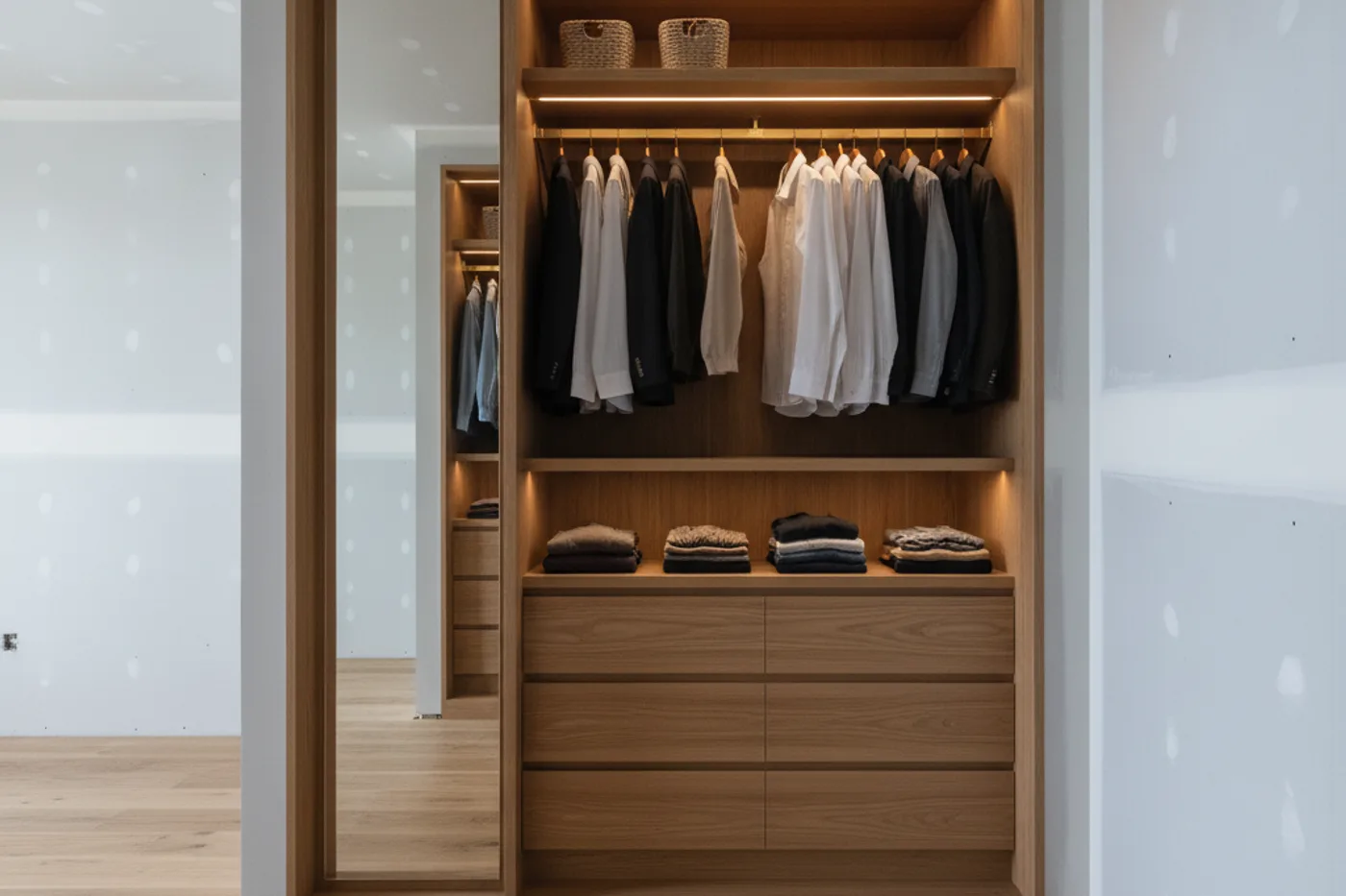 closet — Open oak