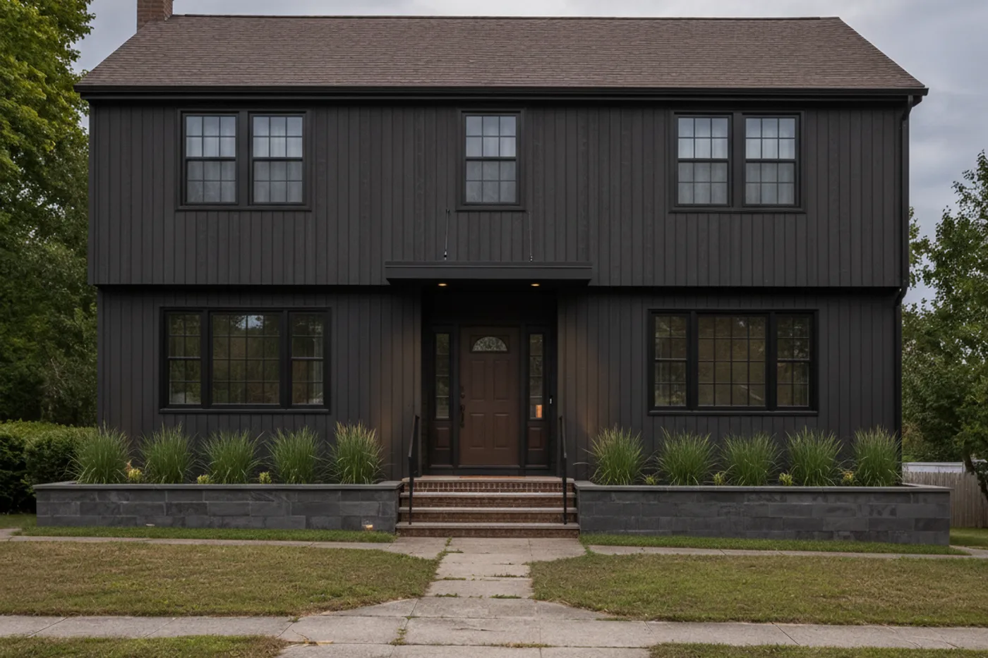 facade — Dark timber